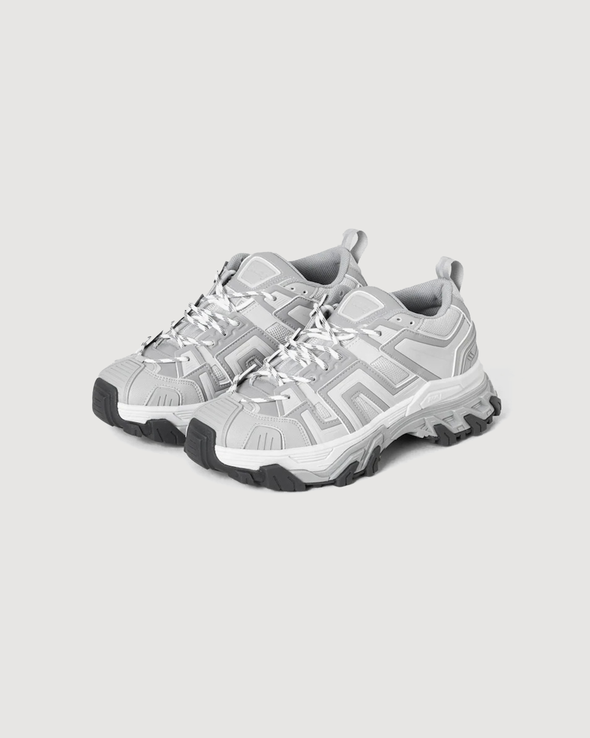 Faux leather sneakers